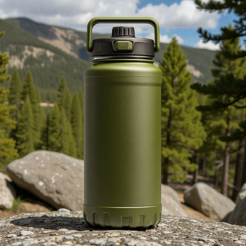40oz Rugged Outdoor Flask - Wide Mouth Insulated Bottle